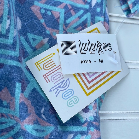 LulaRoe Abstract Printed Irma Top-#0918 - Picture 11 of 13